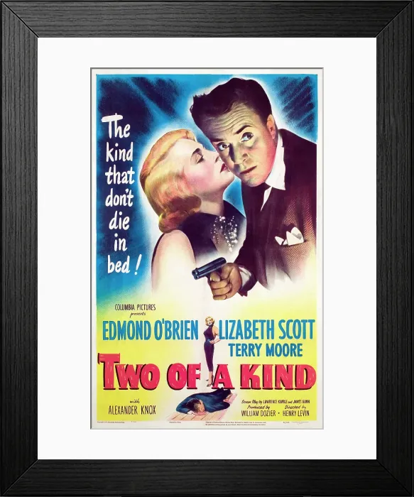 Framed Print : TWO OF A KIND, Lizabeth Scott, Edmond O'Brien, 1951 Framed Print : TWO OF A KIND, Lizabeth Scott, Edmond O'Brien, 1951