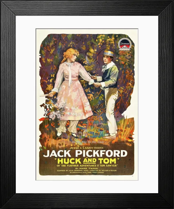 Framed Print : HUCK AND TOM, from left, Clara Horton, Jack Pickford, 1918 Framed Print : HUCK AND TOM, from left, Clara Horton, Jack Pickford, 1918