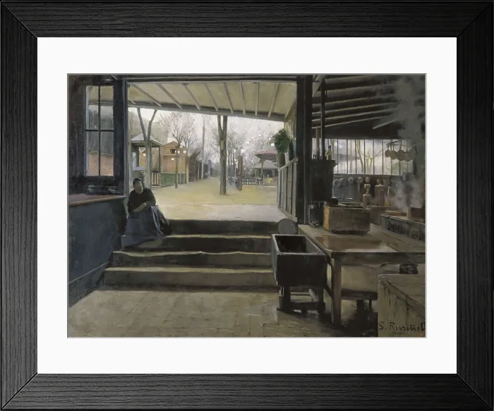 Framed Print : RUSIOL i PRATS, Sainttiago (1861-1931). Laboratory of La Galette. ca. 1890-1891. Modernism. Oil on canvas. SPAIN. Barcelona. National Art Museum of Catalonia