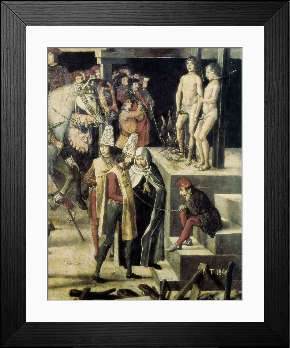 Framed Print : BERRUGUETE, Pedro (1450-1504). Saint Dominic de Guzman Presiding over an Auto-da-fe. ca. 1490. Detail. Oil on wood. SPAIN. Madrid. Prado Museum Framed Print : BERRUGUETE, Pedro (1450-1504). Saint Dominic de Guzman Presiding over an Auto-da-fe. ca. 1490. Detail. Oil on wood. SPAIN. Madrid. Prado Museum