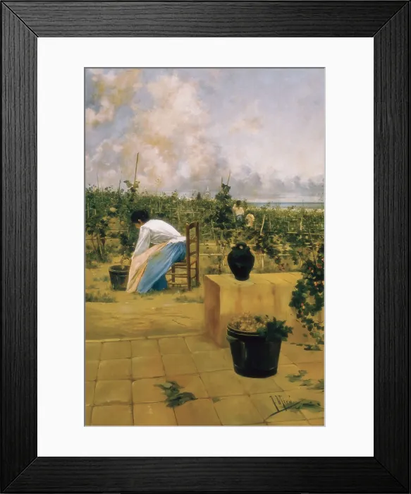 Framed Print : MIRO I ARGENTER, Joaquim de (1849-1914). Grapeharvest in Sitges. 1880s-1890s. Oil on canvas. AISA / Everett Collection**US SALES ONLY** Framed Print : MIRO I ARGENTER, Joaquim de (1849-1914). Grapeharvest in Sitges. 1880s-1890s. Oil on canvas. AISA / Everett Collection**US SALES ONLY**