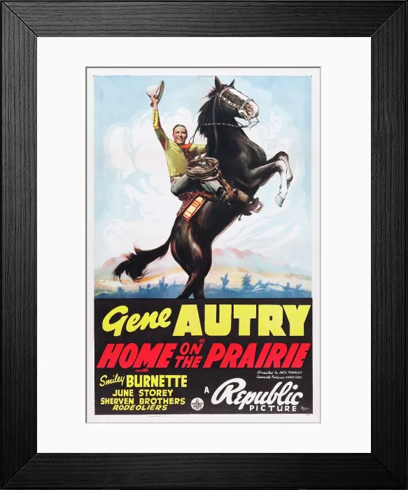 Framed Print : HOME ON THE PRAIRIE, Gene Autry, 1939