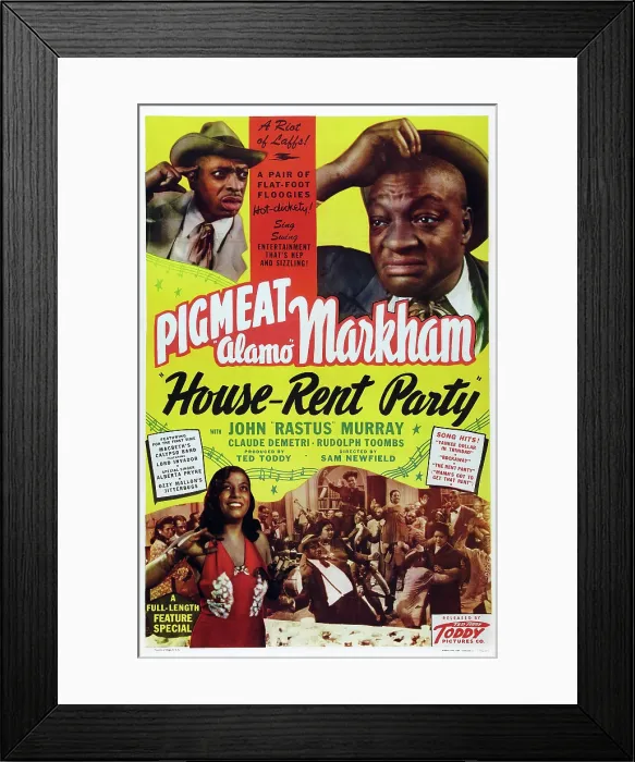 Framed Print : HOUSE-RENT PARTY, US poster art, top right: Dewey Pigmeat Markham, 1946