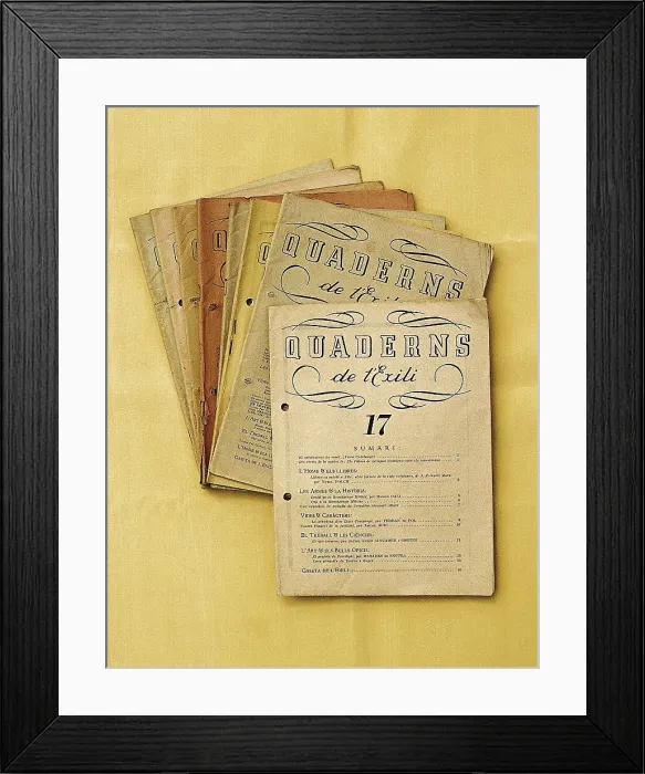 Framed Print : Quaderns de l'exili (Notebooks of exile). Cover of number 17. Catalan magazine published in Coyoacn between 1943-1947. SPAIN. Bellaterra