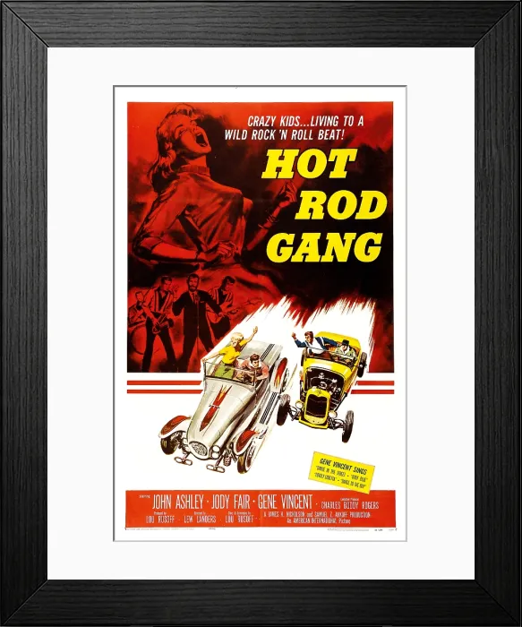 Framed Print : HOT ROD GANG, poster art, 1958 Framed Print : HOT ROD GANG, poster art, 1958
