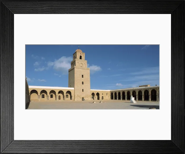 Framed Print : Great Mosque of Kairouan. 836-872. TUNISIA. Qayrawan. Great Mosque. Yard. Islamic art. Architecture. AISA / Everett Collection**US SALES ONLY**