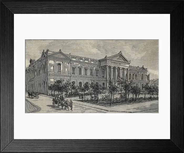 Framed Print : Chile (1883). Santiago de Chile. National Congress. Etching. AISA / Everett Collection**US SALES ONLY**