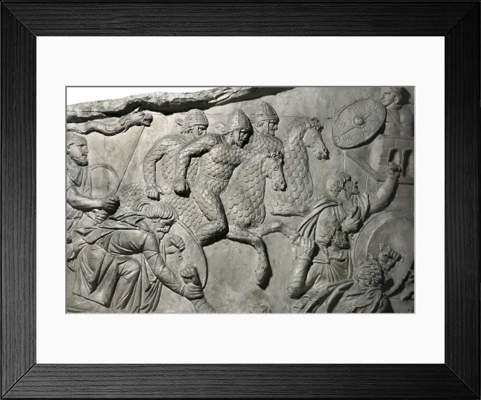 Framed Print : APOLLODORUS OF DAMASCUS (60-129). Column of Trajan. 110; Theodosius Obelisk. 390. ITALY. Rome. Forum of Trajan. First Dorian War. First Campaign. Sarmatian cavalry. Roman art Framed Print : APOLLODORUS OF DAMASCUS (60-129). Column of Trajan. 110; Theodosius Obelisk. 390. ITALY. Rome. Forum of Trajan. First Dorian War. First Campaign. Sarmatian cavalry. Roman art