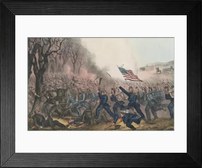 Framed Print : Battle of Mill Springs, Jan. 19, 1862, was an early, small fight by US Civil War standards