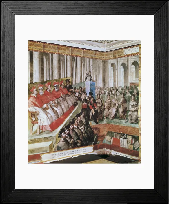 Framed Print : Counter-Reformation or Catholic Reformation. Luther is codmened by the Vatican Curia