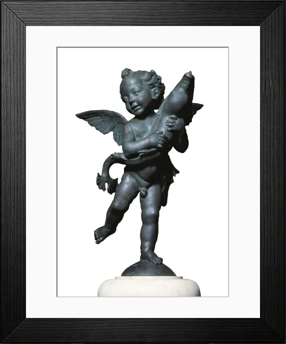 Framed Print : VERROCHIO, Andrea del (1435-1488). Putto with Dolphin. ca. 1470. Renaissance art. Quattrocento. Sculpture on bronze. ITALY. Florence. Palazzo Vecchio (Old Palace) Framed Print : VERROCHIO, Andrea del (1435-1488). Putto with Dolphin. ca. 1470. Renaissance art. Quattrocento. Sculpture on bronze. ITALY. Florence. Palazzo Vecchio (Old Palace)