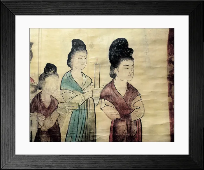 Framed Print : Tomb of Princess Yongtai. 706. CHINA. Xian. Tumb of Li Xian Hui, Princess Yongtai. Detail with servants. Chinese art. Han period. Fresco. AISA / Everett Collection**US SALES ONLY** Framed Print : Tomb of Princess Yongtai. 706. CHINA. Xian. Tumb of Li Xian Hui, Princess Yongtai. Detail with servants. Chinese art. Han period. Fresco. AISA / Everett Collection**US SALES ONLY**