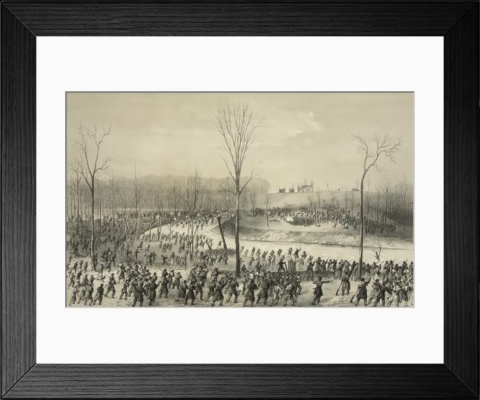 Framed Print : US Civil War, Battle of Stone River, or 2nd Battle of Murfreesboro, Tennessee, Dec. 31, 1862, to Jan. 2, 1863