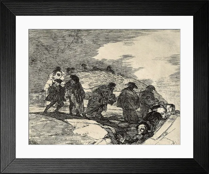 Framed Print : GOYA Y LUCIENTES, Francisco de (1746-1828). They do not know the way. 1810-1820. Plate 70 of 'The Disasters of War'. Etching. SPAIN. Madrid. National Library