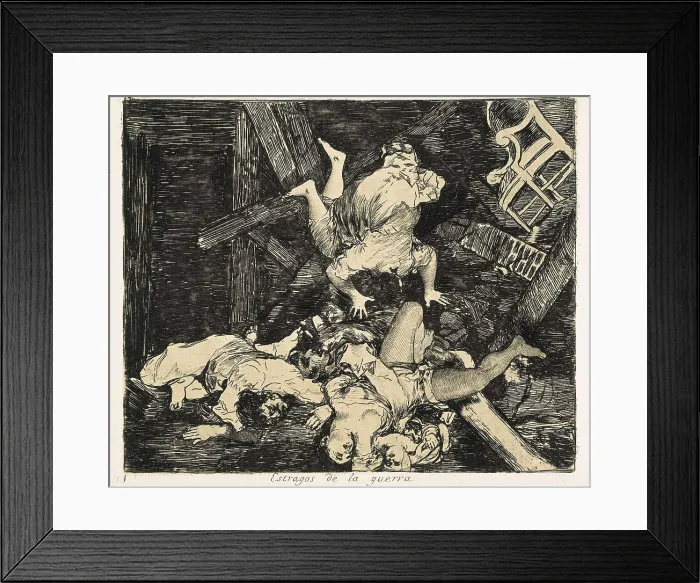 Framed Print : GOYA Y LUCIENTES, Francisco de (1746-1828). Ravages of war. 1810-1812. Plate 30 of 'The Disasters of War'. Etching. SPAIN. Madrid. National Library
