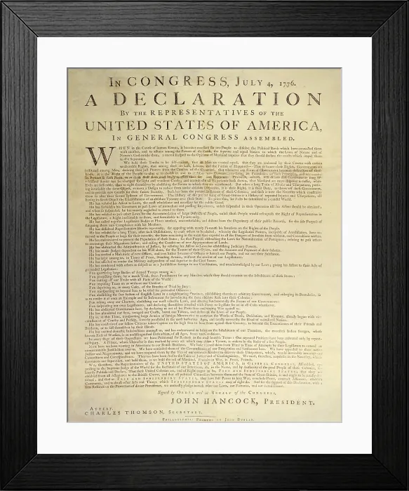 Framed Print : Declaration of Independence, is the founding document of the American Revolution Framed Print : Declaration of Independence, is the founding document of the American Revolution