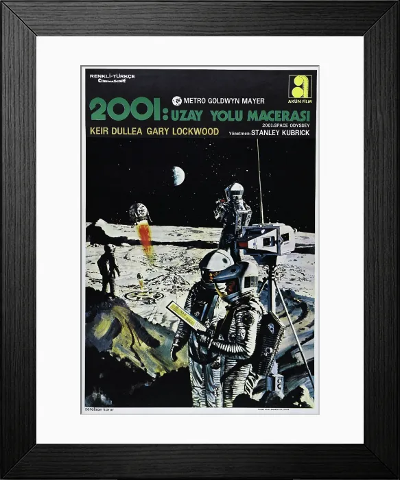 Framed Print : 2001: A SPACE ODYSSEY, (aka UZAY YOLU MACERASI), Turkish poster, 1968
