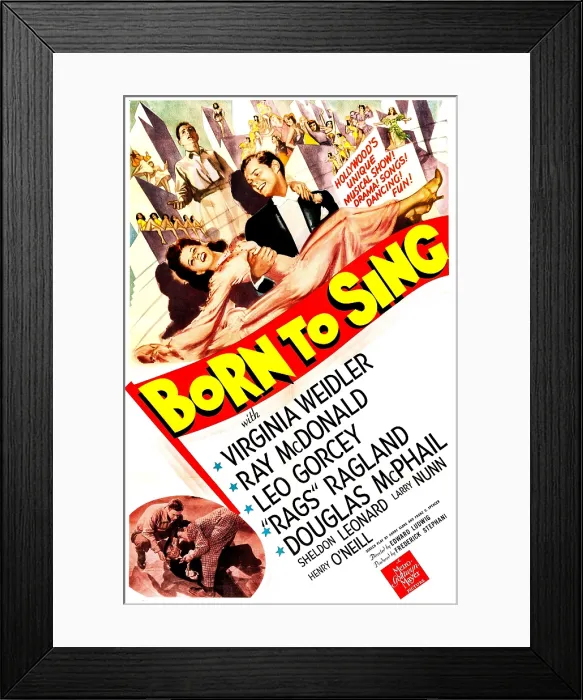 Framed Print : BORN TO SING, US poster, Virginia Weidler, Ray McDonald, 1942 Framed Print : BORN TO SING, US poster, Virginia Weidler, Ray McDonald, 1942