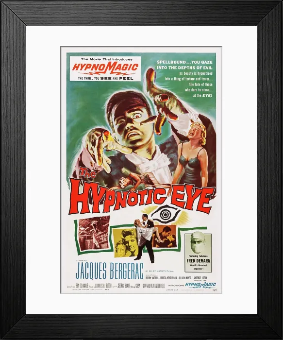 Framed Print : THE HYPNOTIC EYE, Jacques Bergerac, 1960