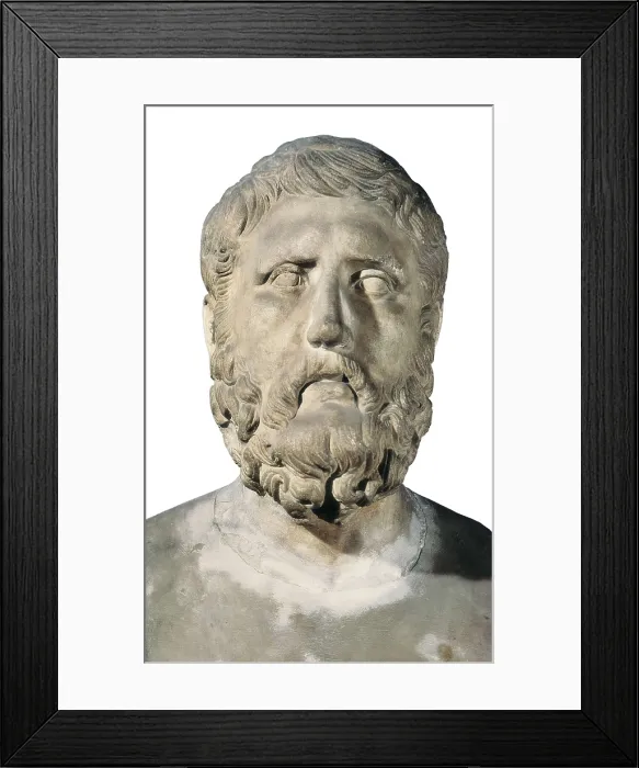 Framed Print : ZENO of Elea (490-h. 430 BC). Sculpture on marble. ITALY. Rome. Capitoline Museums. AISA / Everett Collection**US SALES ONLY**