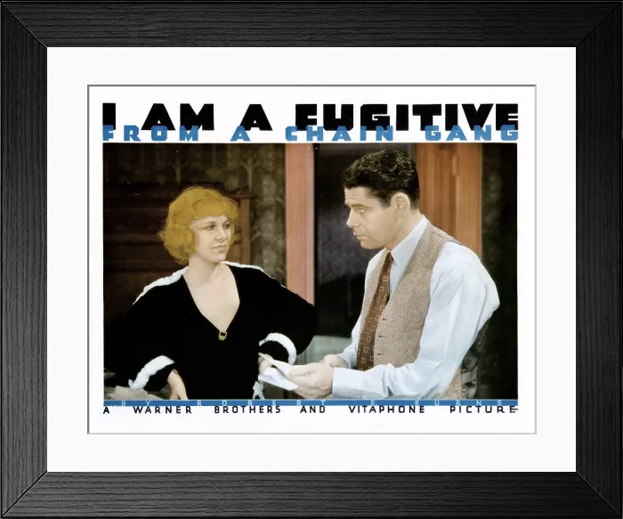 Framed Print : I AM A FUGITIVE FROM A CHAIN GANG, from left: Glenda Farrell, Paul Muni, 1932