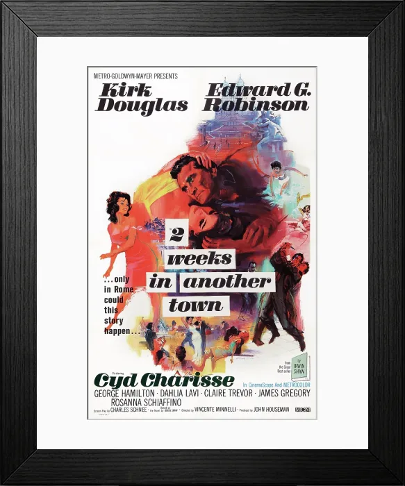 Framed Print : TWO WEEKS IN ANOTHER TOWN, US poster art, 1962 Framed Print : TWO WEEKS IN ANOTHER TOWN, US poster art, 1962