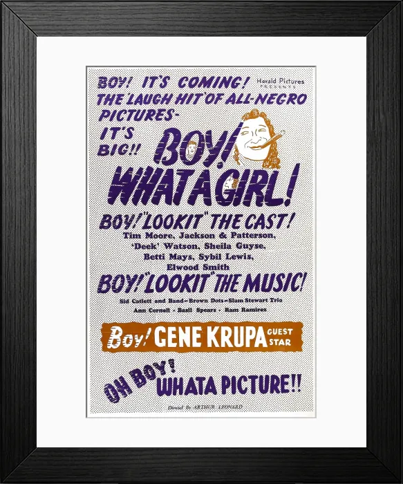 Framed Print : BOY! WHAT A GIRL!, US poster, 1947