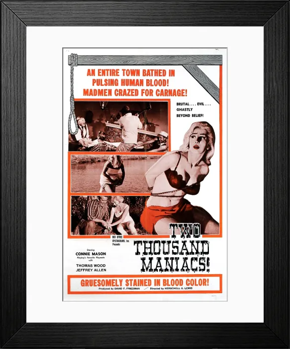 Framed Print : TWO THOUSAND MANIACS!, Connie Mason, 1964