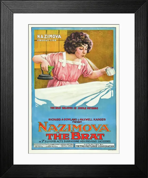 Framed Print : THE BRAT, Alla Nazimova on poster art, 1919