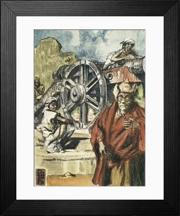 Framed Print : FOUQUERAY, Charles (1869-1956). Kim. 1931. Illustration for a French edition of the novel 'Kim' by Rudyard Kipling (Paris, 1931). Drawing. SPAIN. Barcelona Framed Print : FOUQUERAY, Charles (1869-1956). Kim. 1931. Illustration for a French edition of the novel 'Kim' by Rudyard Kipling (Paris, 1931). Drawing. SPAIN. Barcelona