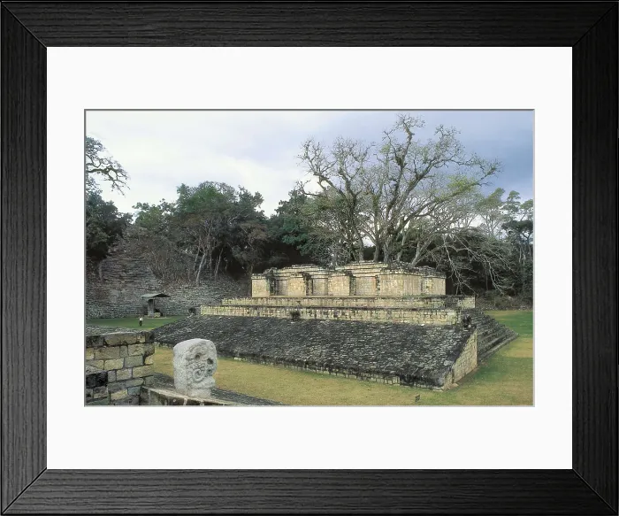 Framed Print : HONDURAS. COPAN. Copn. Pyramid located in one of the sides of the Ball Court. Maya art. AISA / Everett Collection**US SALES ONLY** Framed Print : HONDURAS. COPAN. Copn. Pyramid located in one of the sides of the Ball Court. Maya art. AISA / Everett Collection**US SALES ONLY**