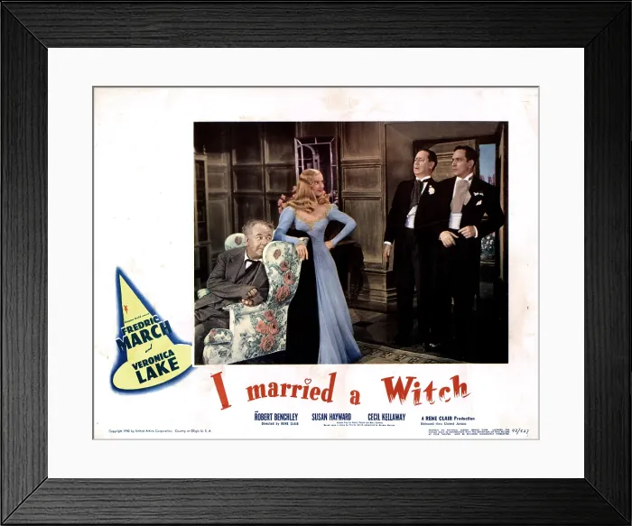 Framed Print : I MARRIED A WITCH, from left, Cecil Kellaway, Veronica Lake, Robert Benchley, Fredric March, 1942 Framed Print : I MARRIED A WITCH, from left, Cecil Kellaway, Veronica Lake, Robert Benchley, Fredric March, 1942
