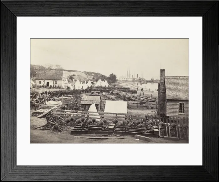 Framed Print : US Civil War, Peninsula Campaign, April-August, 1862. 1st Connecticut artillery park encampment assembled at Yorktown, Virginia Framed Print : US Civil War, Peninsula Campaign, April-August, 1862. 1st Connecticut artillery park encampment assembled at Yorktown, Virginia