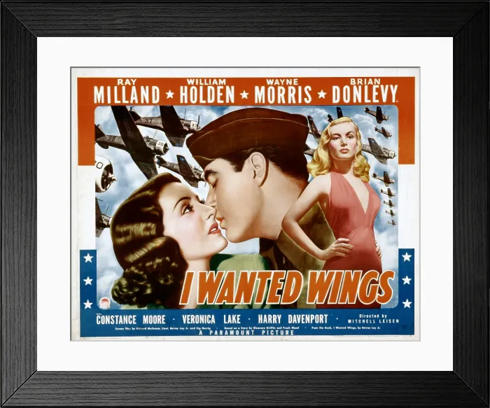 Framed Print : I WANTED WINGS, from left: Constance Moore, Ray Milland, Veronica Lake, 1941