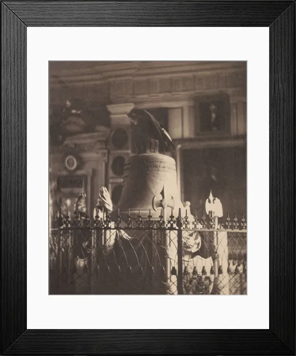 Framed Print : Liberty Bell on display in the State House (Independence Hall), Philadelphia, c. 1865-70 (BSLOC_2019_4_60)