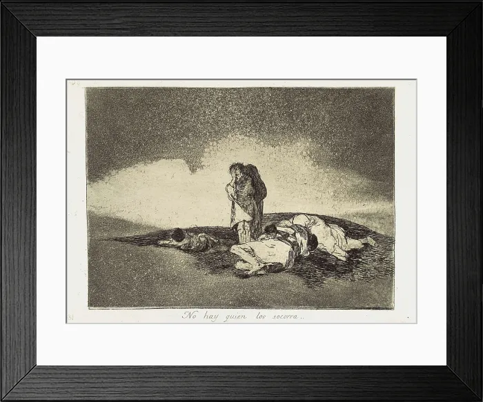 Framed Print : GOYA Y LUCIENTES, Francisco de (1746-1828). There is no-one to help them. 1812-1815. Plate 60 of 'The Disasters of War'. Etching. SPAIN. Madrid. National Library