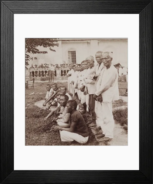 Framed Print : Filipino insurgents as prisoners of war at Pasig, Philippine Islands, 1899