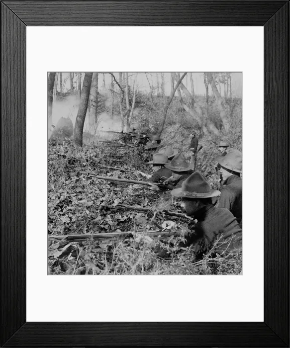 Framed Print : American soldiers entrenched against the Filipinos insurgents in 1899, Philippine-American War (BSLOC_2017_10_84) Framed Print : American soldiers entrenched against the Filipinos insurgents in 1899, Philippine-American War (BSLOC_2017_10_84)