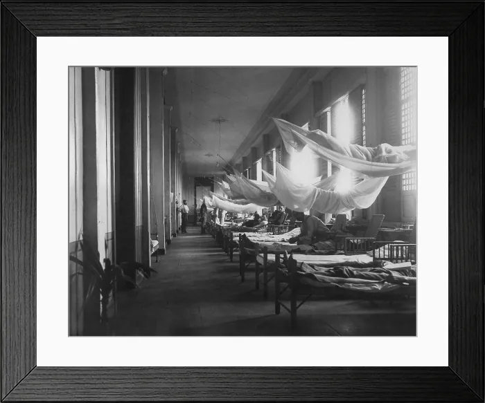 Framed Print : American soldiers in a ward of the 2nd Reserve Hospital, Philippines Framed Print : American soldiers in a ward of the 2nd Reserve Hospital, Philippines