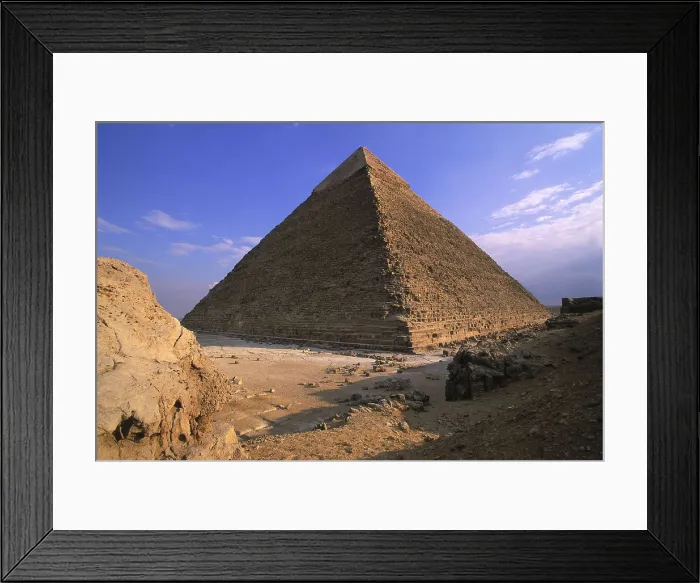 Framed Print : EGYPT. GIZA. Giza. Khafre's Pyramid. Egyptian art. Old Kingdom. AISA / Everett Collection**US SALES ONLY** Framed Print : EGYPT. GIZA. Giza. Khafre's Pyramid. Egyptian art. Old Kingdom. AISA / Everett Collection**US SALES ONLY**