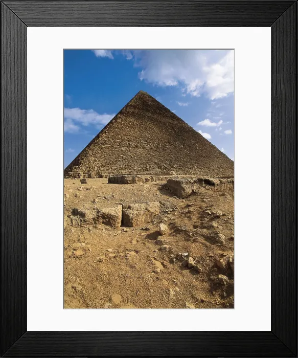 Framed Print : EGYPT. GIZA. Giza. The Pyramid of Khufu. Egyptian art. Old Kingdom. Architecture. AISA / Everett Collection**US SALES ONLY** Framed Print : EGYPT. GIZA. Giza. The Pyramid of Khufu. Egyptian art. Old Kingdom. Architecture. AISA / Everett Collection**US SALES ONLY**