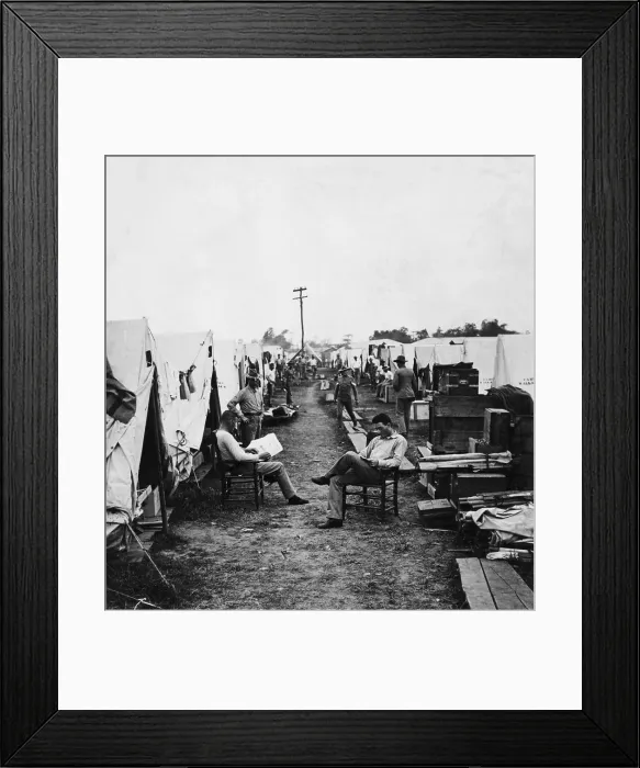 Framed Print : 22nd US Infantry at Camp Wallace, Philippine Islands in 1902