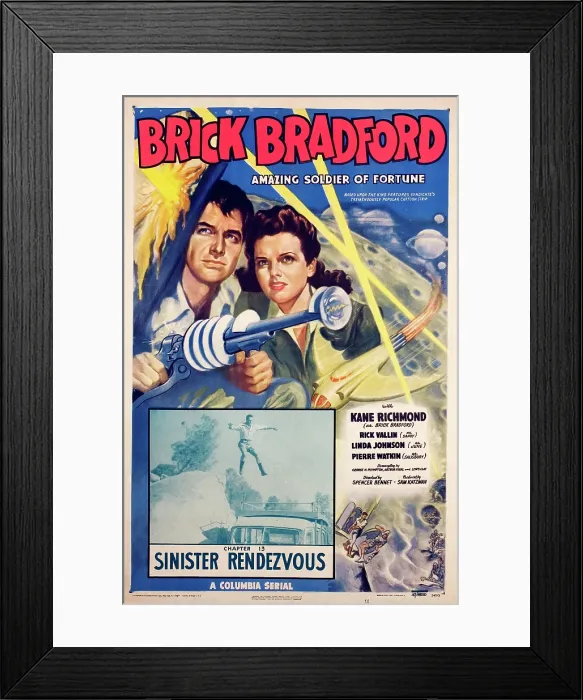 Framed Print : BRICK BRADFORD, Kane Richmond, Linda Leighton, 1947