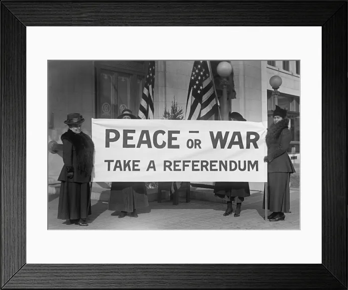 Framed Print : American women pacifists demonstrating in Washington, D.C. 1917