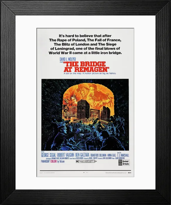 Framed Print : THE BRIDGE AT REMAGEN, US poster art, top from left: George Segal, Ben Gazzara, 1969 Framed Print : THE BRIDGE AT REMAGEN, US poster art, top from left: George Segal, Ben Gazzara, 1969