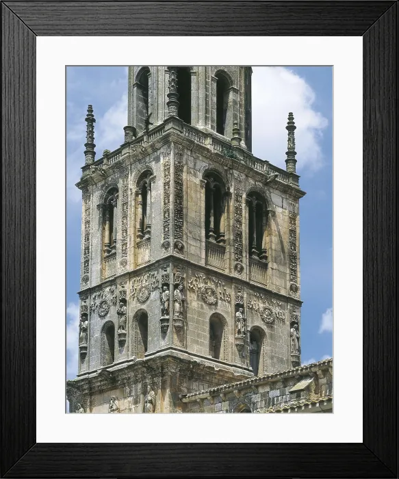 Framed Print : Church of the Assumption of Our Lady. 13th-16th c. SPAIN. CASTILE AND LEON. BURGOS. Santa Mara del Campo. Plateresque tower, by Diego de Silo and de Juan de Salas (1527) Framed Print : Church of the Assumption of Our Lady. 13th-16th c. SPAIN. CASTILE AND LEON. BURGOS. Santa Mara del Campo. Plateresque tower, by Diego de Silo and de Juan de Salas (1527)