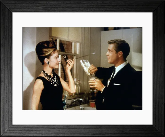 Framed Print : BREAKFAST AT TIFFANY'S, (from left): Audrey Hepburn, George Peppard, 1961