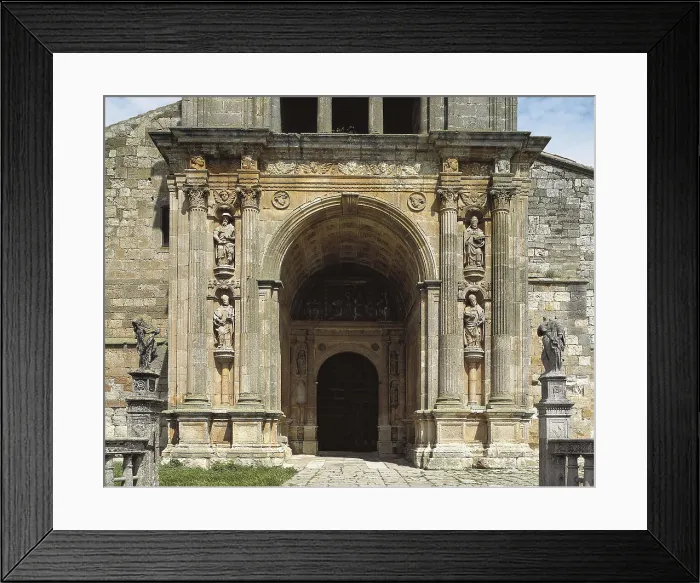 Framed Print : Church of the Assumption of Our Lady. 13th-16th c. SPAIN. CASTILE AND LEON. BURGOS. Santa Mara del Campo. Renaissance faade (16th c.). Renaissance art. Architecture Framed Print : Church of the Assumption of Our Lady. 13th-16th c. SPAIN. CASTILE AND LEON. BURGOS. Santa Mara del Campo. Renaissance faade (16th c.). Renaissance art. Architecture