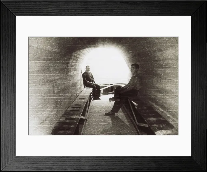 Framed Print : SPAIN. Barcelona. Spanish Civil War (1936-1939). Concrete tunnel of a refuge in Barcelona (1938). AISA / Everett Collection**US SALES ONLY** Framed Print : SPAIN. Barcelona. Spanish Civil War (1936-1939). Concrete tunnel of a refuge in Barcelona (1938). AISA / Everett Collection**US SALES ONLY**