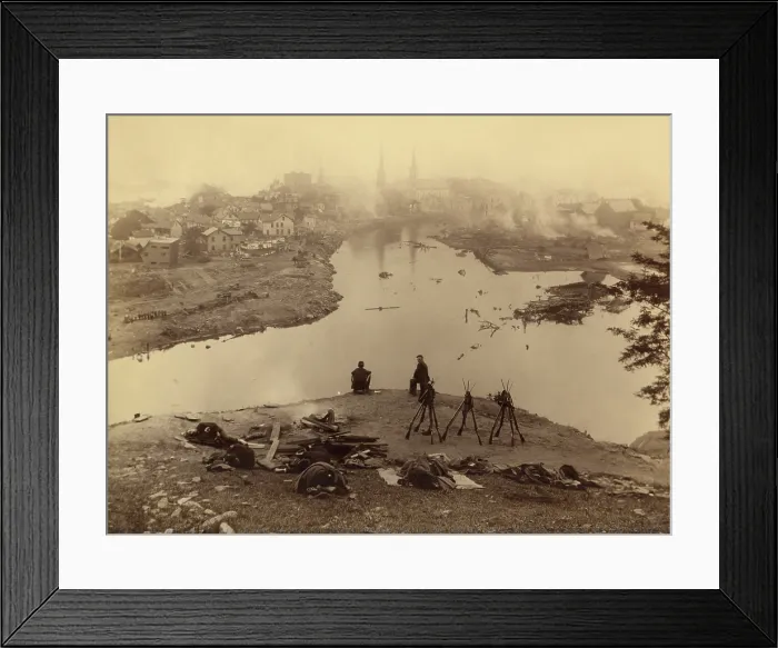 Framed Print : Military post on Kernville Hill, after the Johnstown Flood, May 31, 1889
